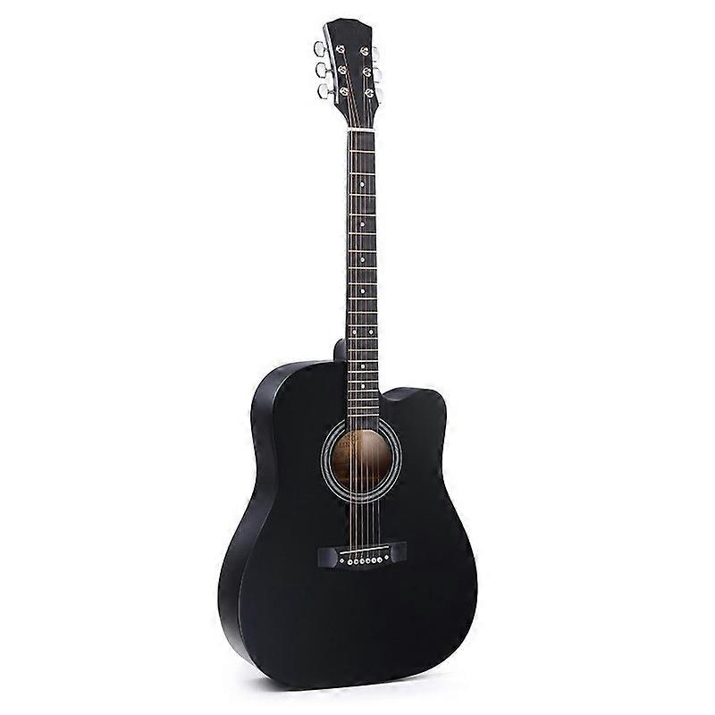 Folk Acoustic Guitar Beginner Training And Teaching Stringed Instruments, Colour: 41 Inch (Black)