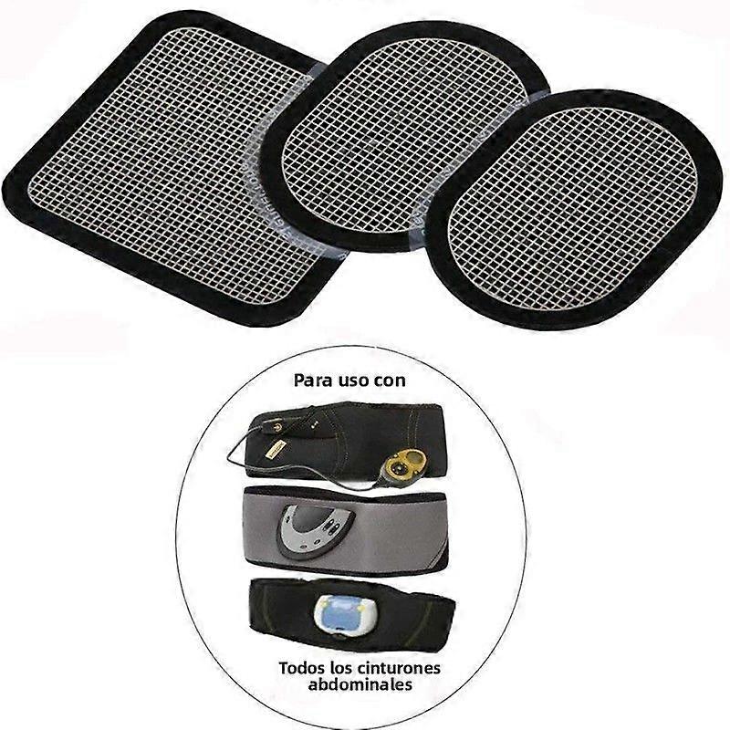 EMS Electric Muscle Stimulator with Acupuncture Patches and Gel Sheets Replacement Electrode Pads for Abdomen Massager Multi-size Adjustment SML ABS T