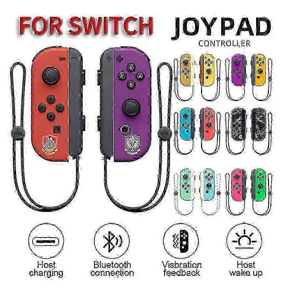 Nintendo Switch için Joycon Kablosuz Kontrol Cihazı, Uyandırma Fonksiyonu ve Bilek Kayışları SZ ile