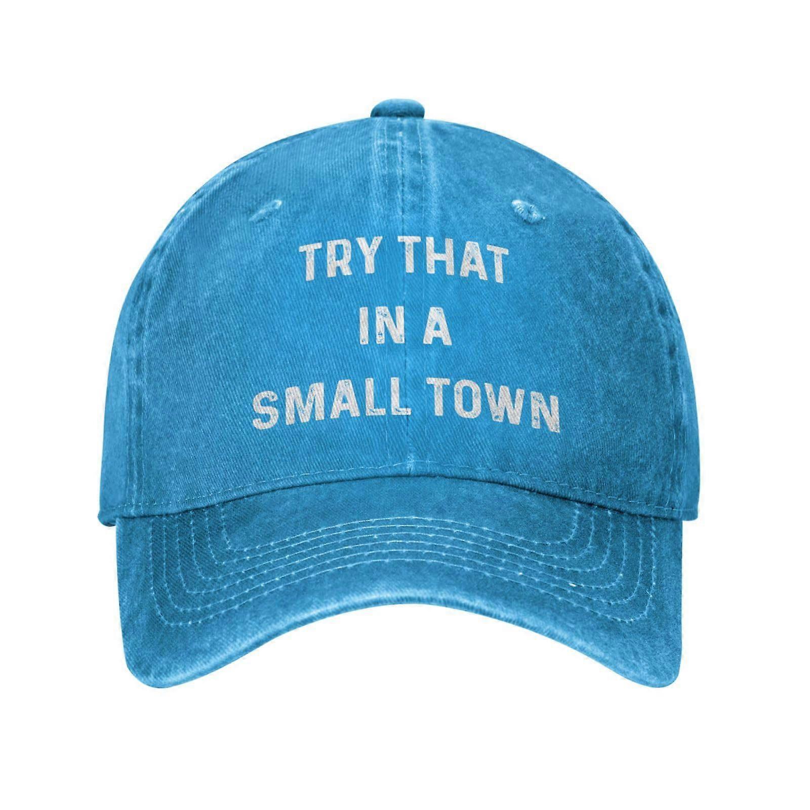 Prøv det i små byer Unisex Baseball Cap Mode Justerbar Ryg Kvinder Mænd