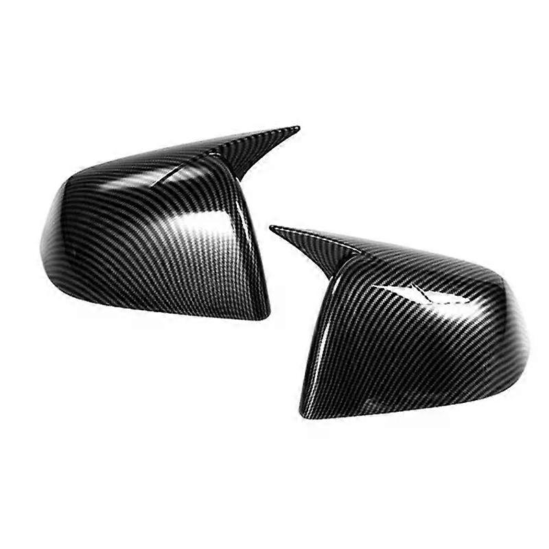 1 Pair M Style Car Carbon Side Wing Mirror Cover Housing For Tesla Model Y 2020 2022 2023 Add On Side Rear View Mirror Cap Cover