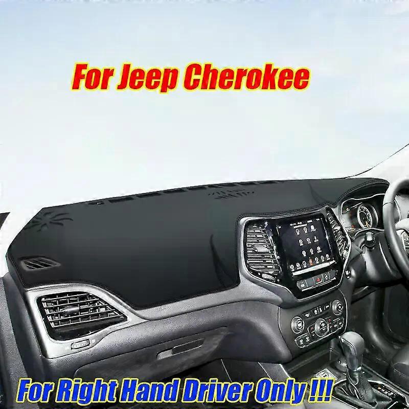 RHD Leather Dashboard Cover Dash Protector Pad Mat For Jeep Cherokee 2014-2022