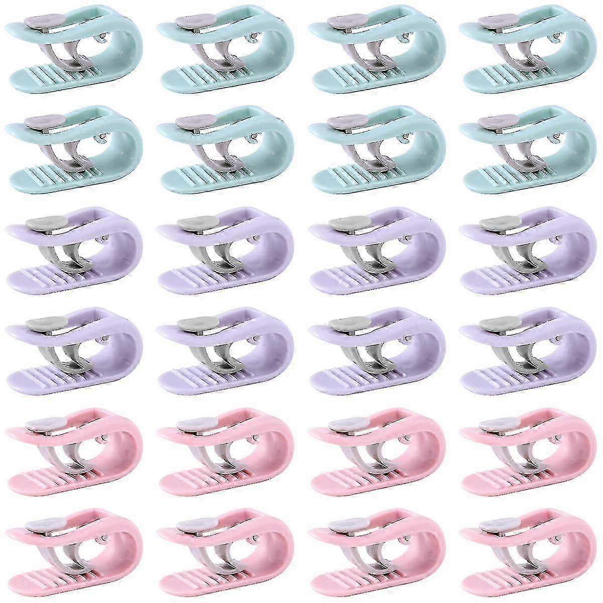 24-Piece Duvet Clip Set with Needle Holders Non-Slip Bed Sheet Holders for Secure Duvet Placement and High Elasticity Comforter Fasteners