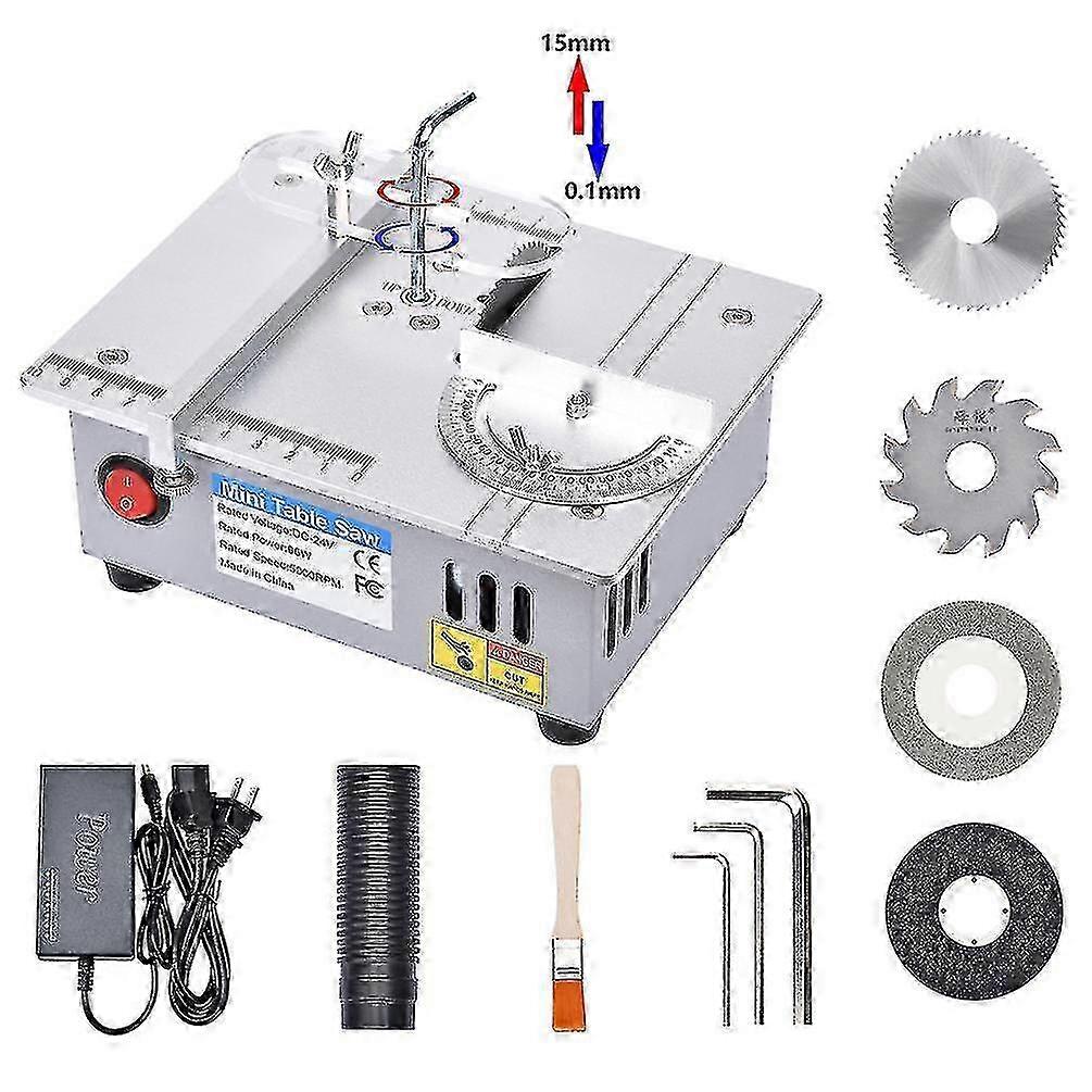 9 Pack Mini sega da tavolo con mitra calibro circolare lama regolabile in altezza 96w Alimentazione, argento