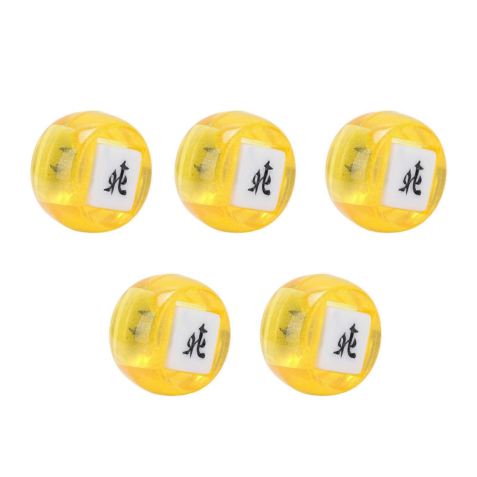 5 Pcs Mahjong Dice Set Chinese Characters North South East West for Games Chinese Teaching Learning