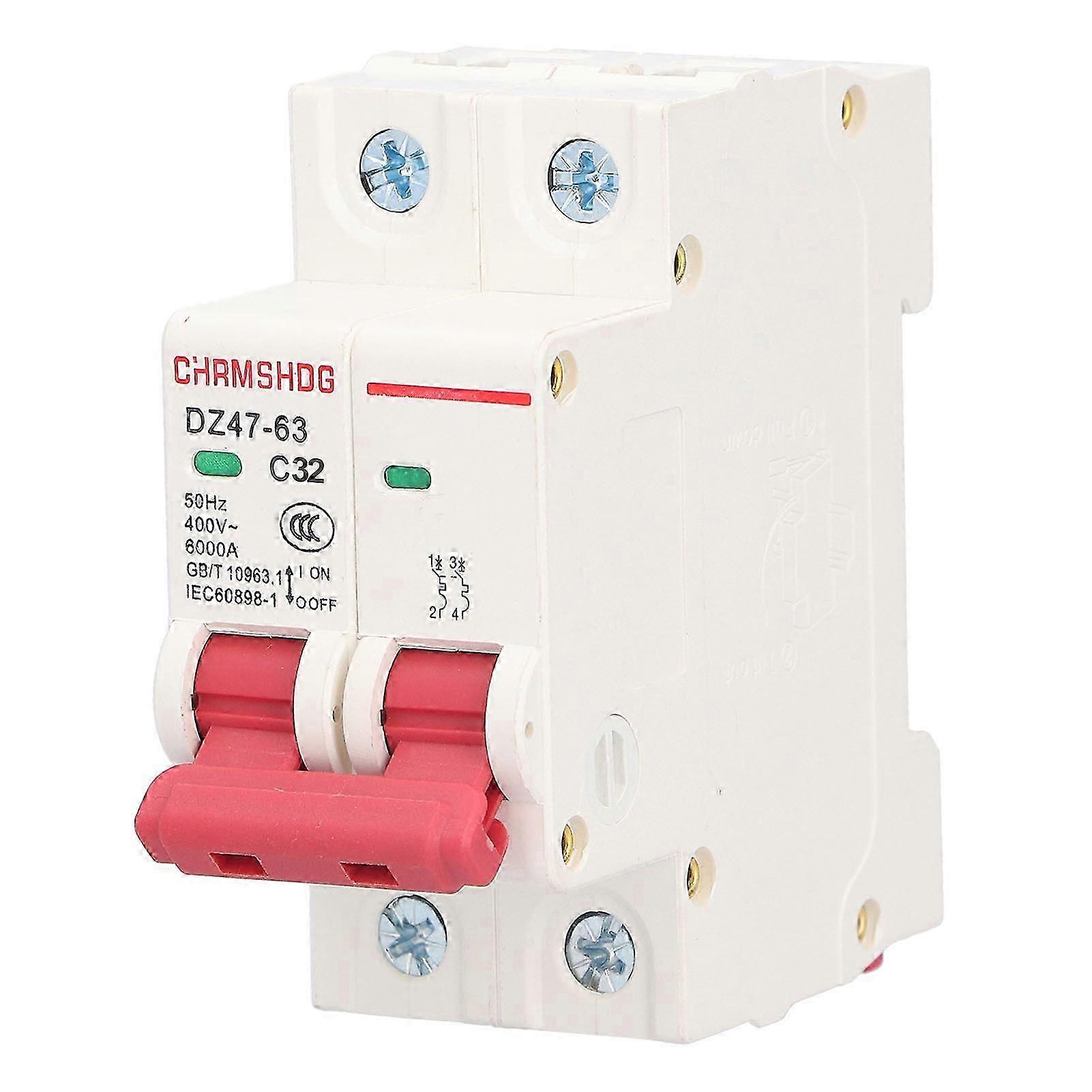 2P Miniature Circuit Breaker Humanized Visual Window Design Current Miniature Circuit Breaker for Avoid Overload32A