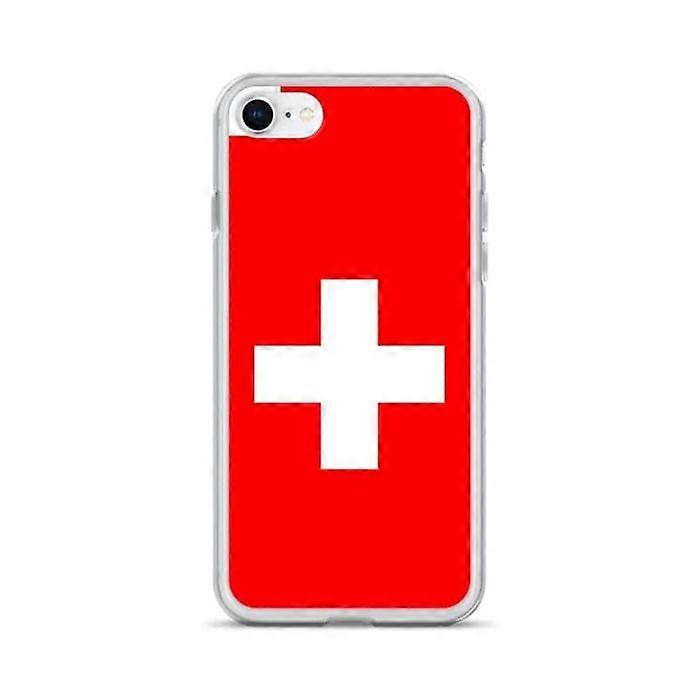 iPhone Case - Multicolor - Swiss Flag - Soft - Silicone - Compatible with iPhone 6 Plus