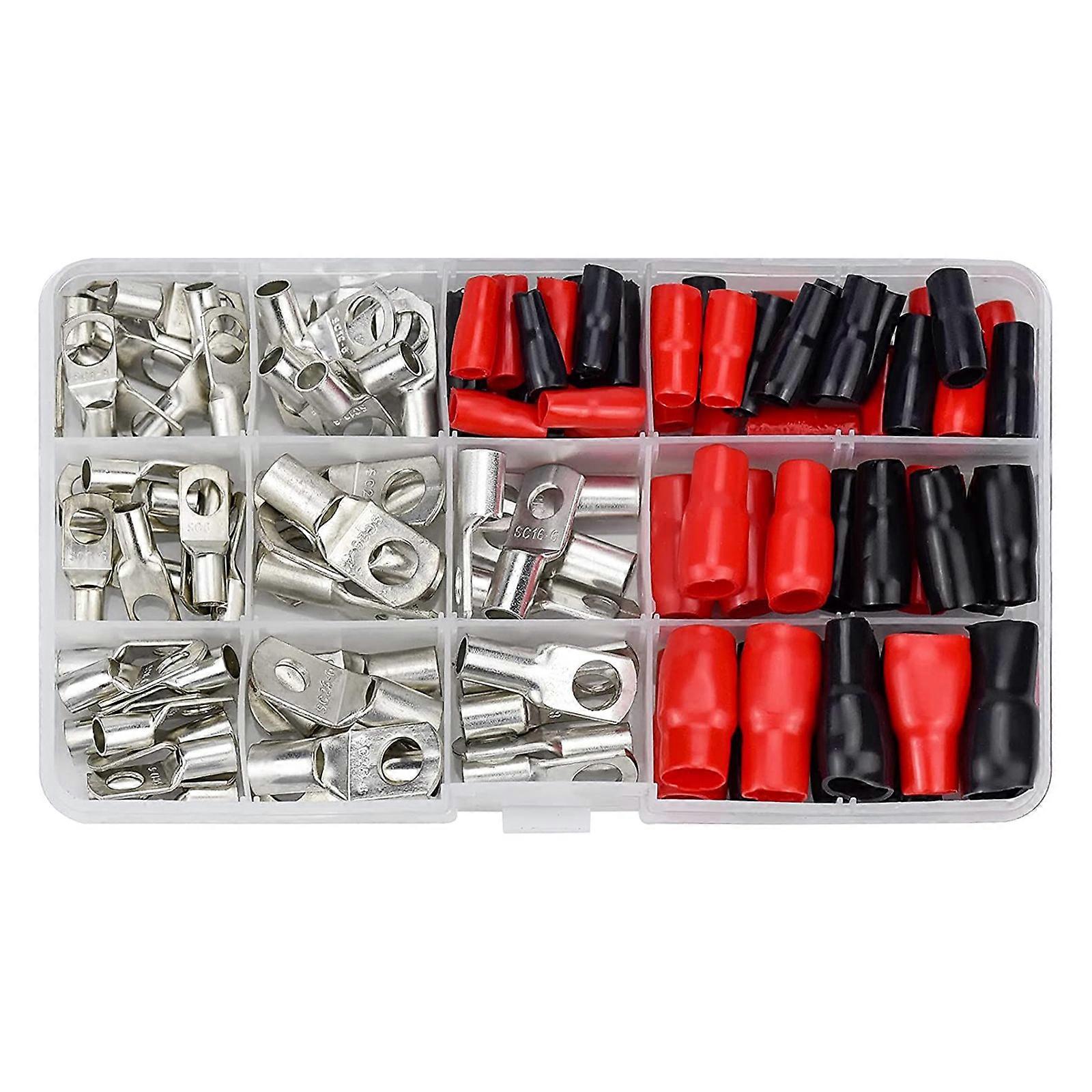 120pcs Cable Lugs Set Convenient Cable Lugs set Easy to Use & Efficient Wire Connectors Set for Quick Wire Crimpings
