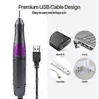 Electric Drill With Non-Slip Handle, USB Multi-Function Trimming Nail Elect Adjustable Portable Nail