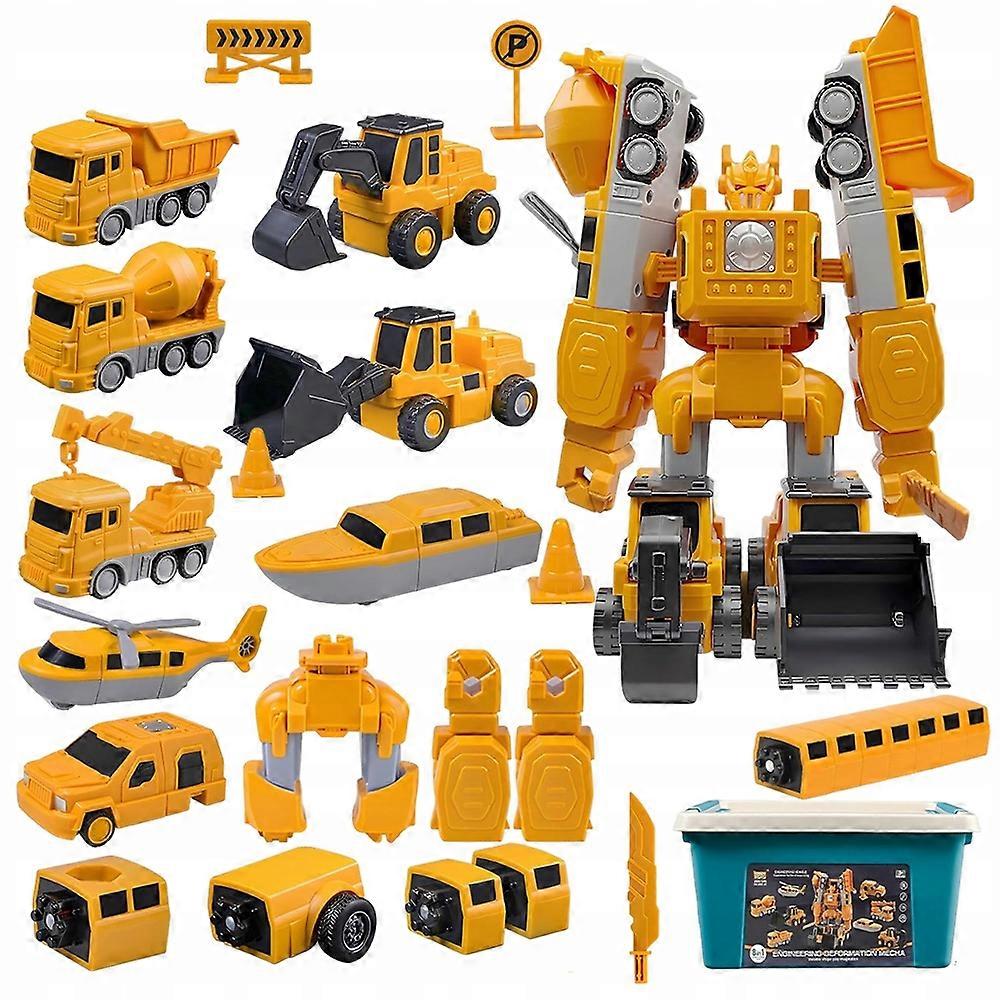 Magnetic Set With Folding Robot For Children Their Motor Development