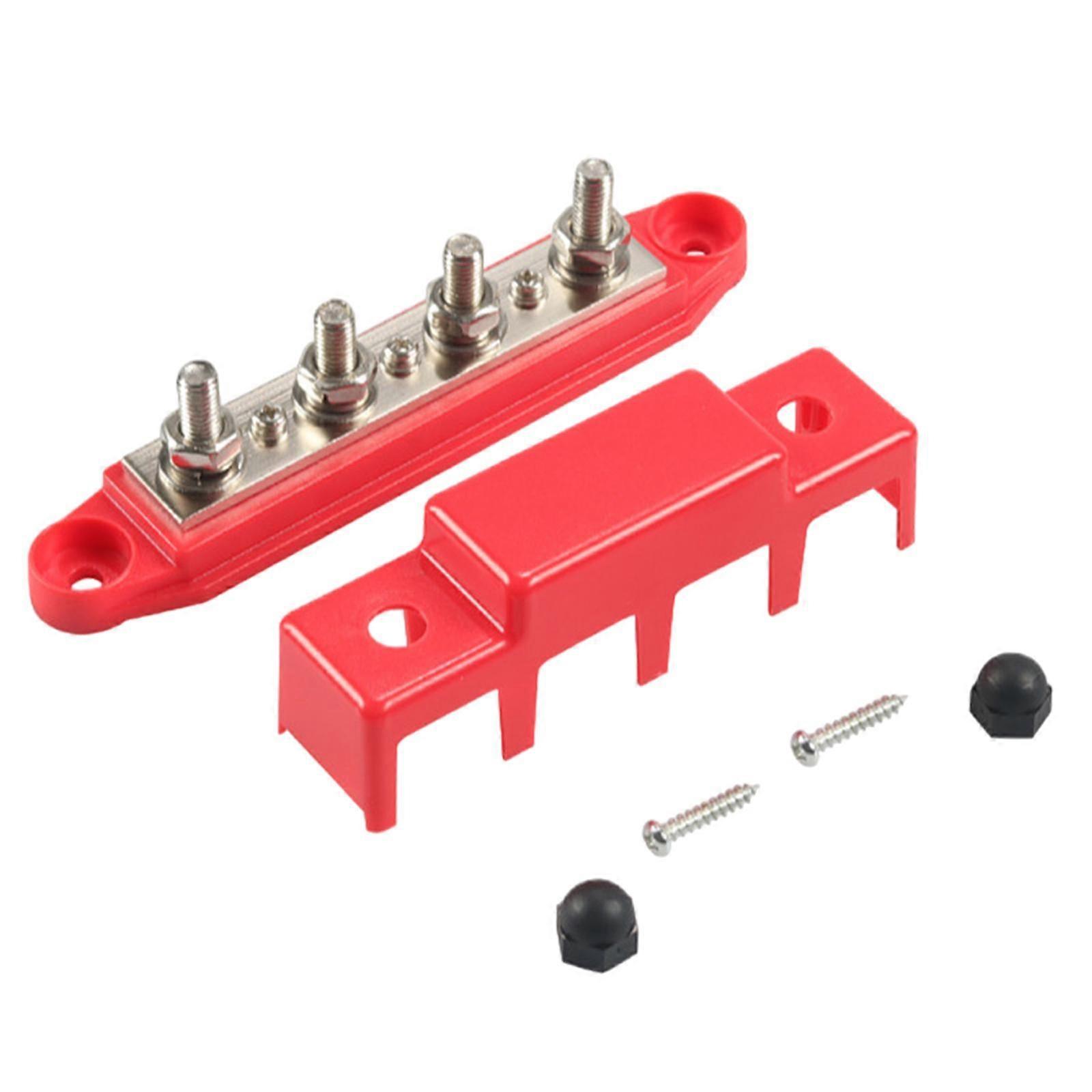 Power Distribution Block Car Accessories 150A 12V with Cover Busbar Terminal