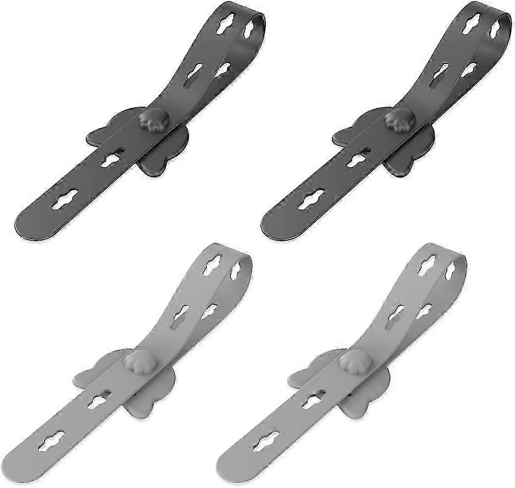 4-Piece Cable Ties and Organizer Set with Reusable Fasteners Loop Fastening and Unique Cable Management Design