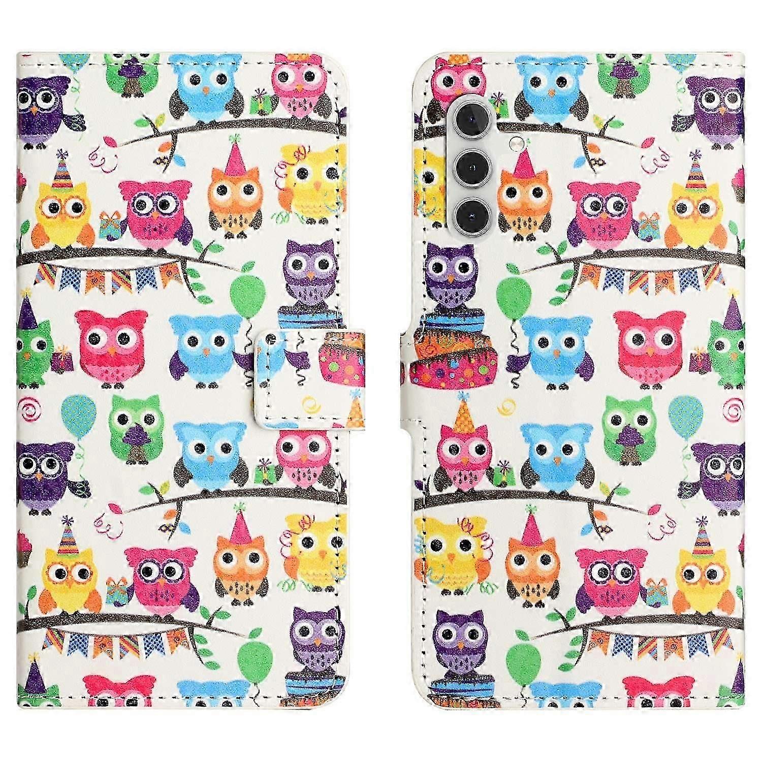 For Samsung Galaxy A56 5g Case Pattern Print Pu Leather Wallet Phone Cover-white Butterfly