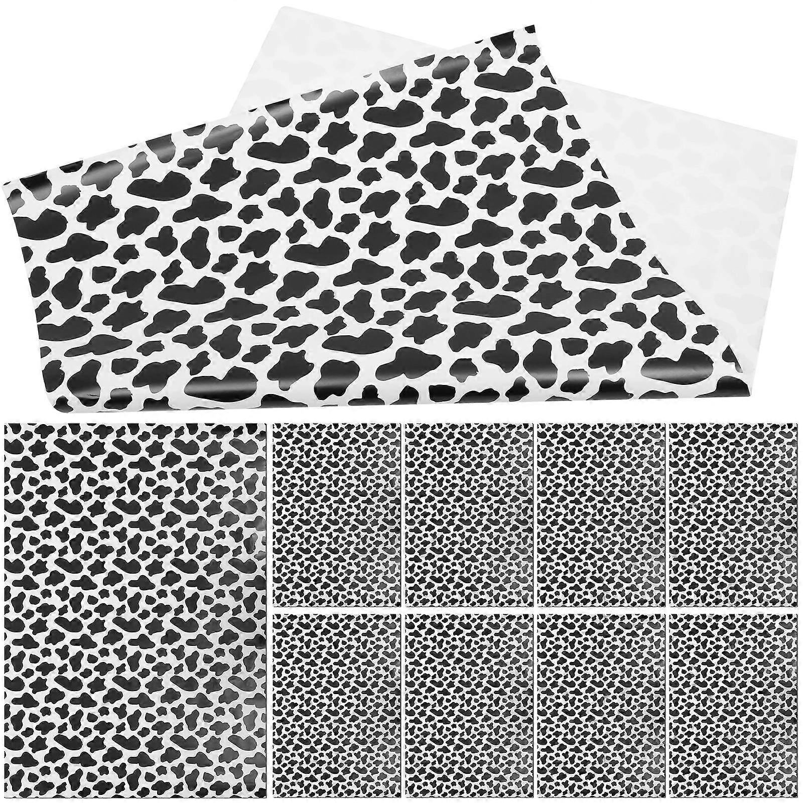 Cow Print Wrapping Paper Black & White Animal Pattern Gift Wrap for Party, Wedding, Box, Candy Packaging, Bouquet, Invitations, Craft and Decor Use