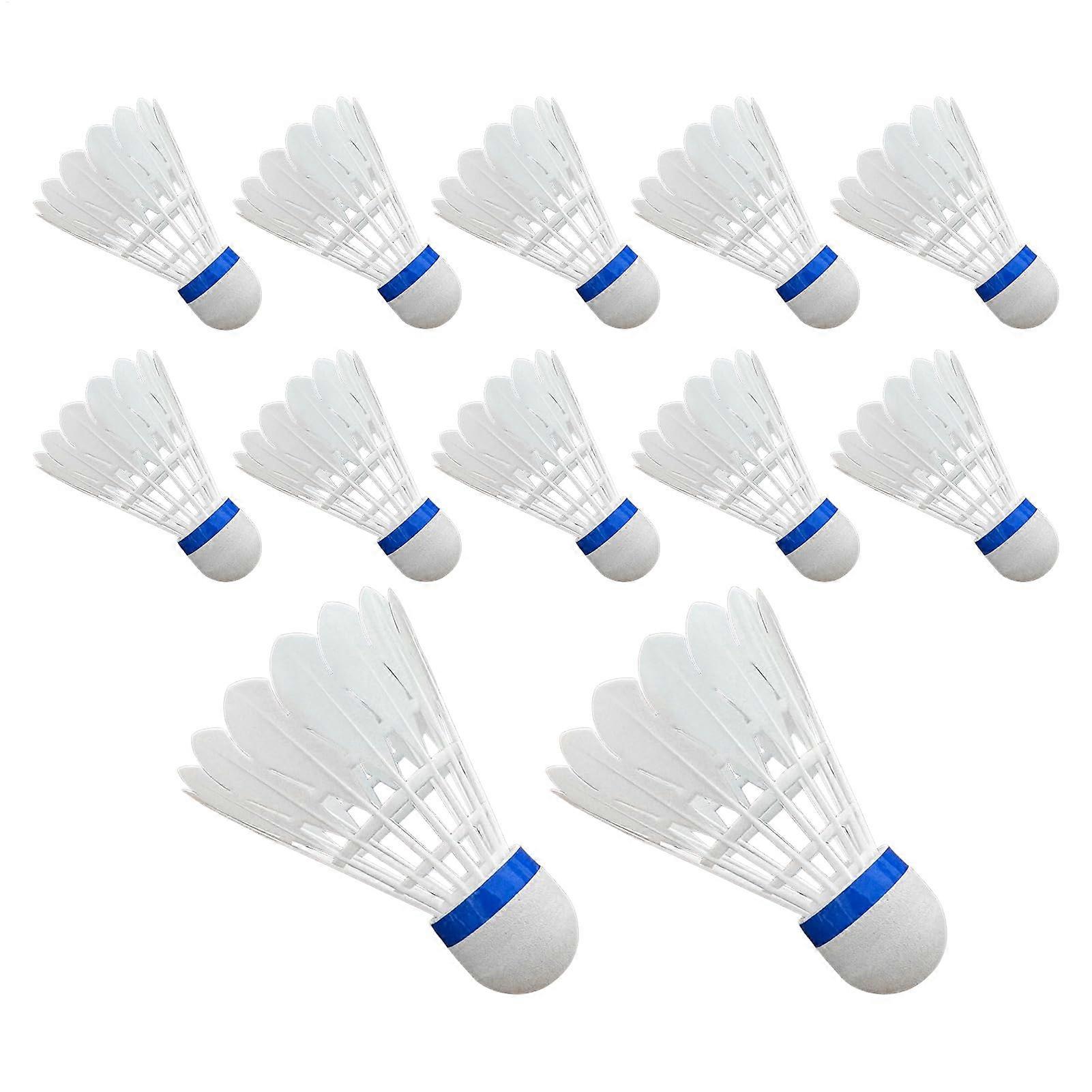 Badminton Shuttlecocks Set, 12-Piece White Feather Shuttlecocks for Competitive Play, Training and Recreation