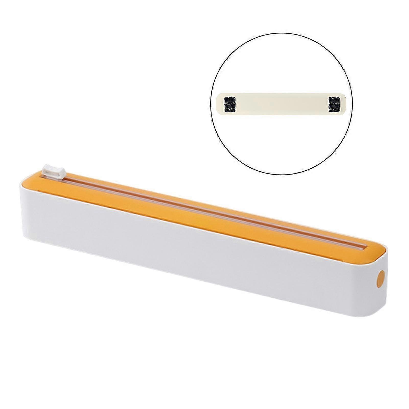 Plastic Wrap Dispenser & Cutter for Kitchen, Foil, Restaurant - Yellow 1