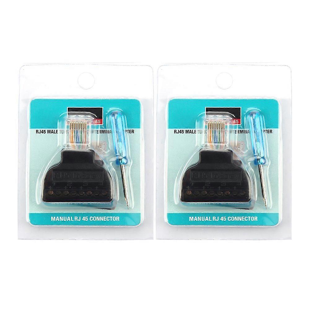 High quality  2pcs 8P8C crystal head network adapter RJ45 network cable connector