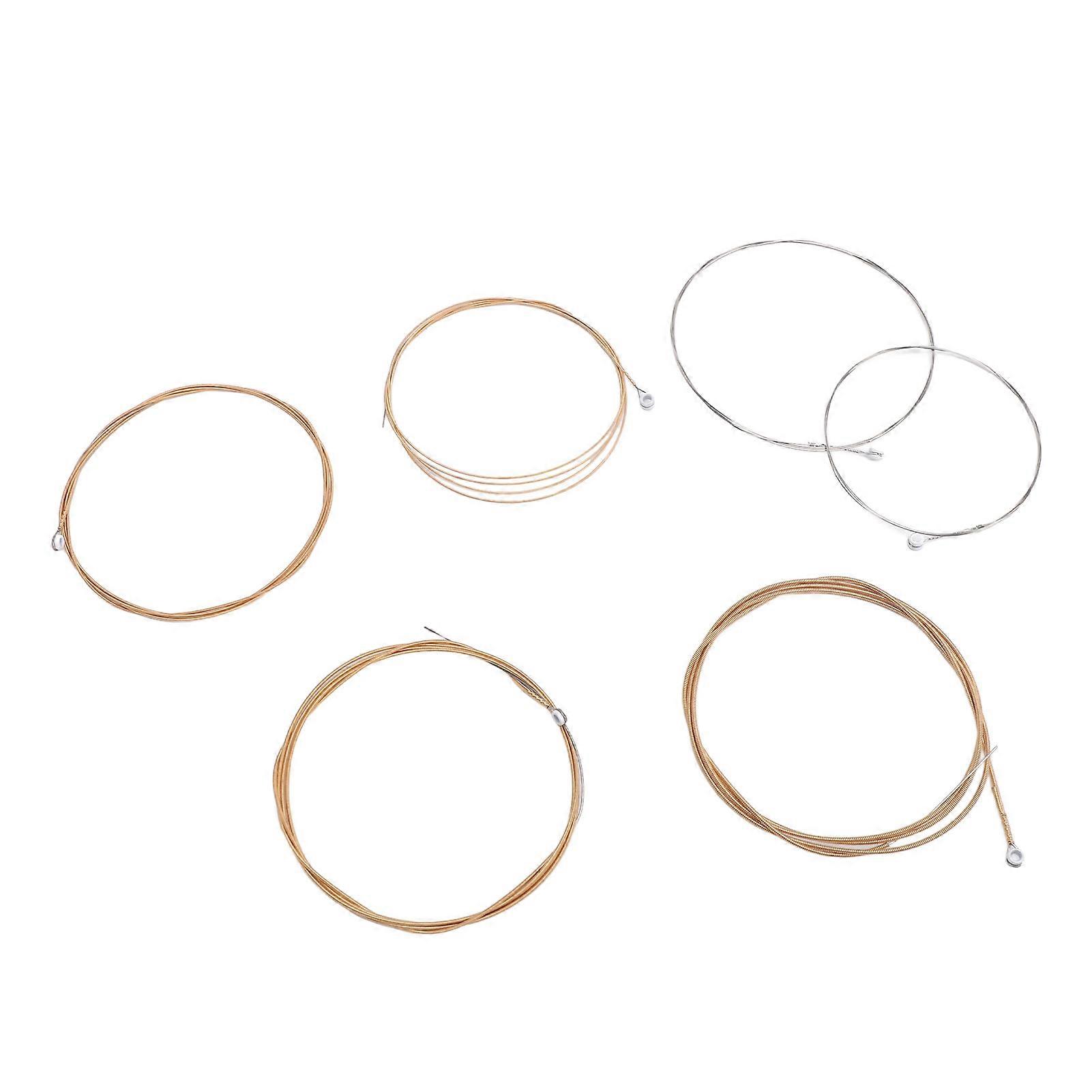 6PCS Acoustic Guitar Strings Rust Resistant Coating Folk Guitar Strings Replacement 