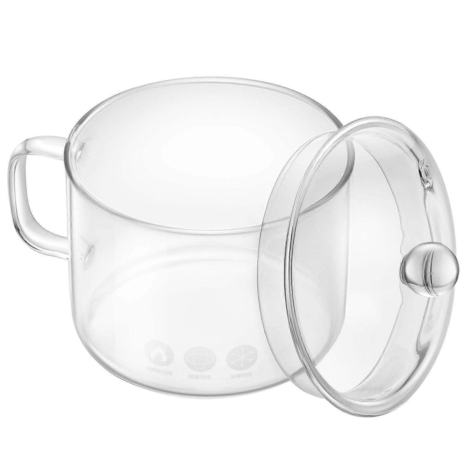 Glass Saucepan with Resistant Material for Long-Term Kitchen Use