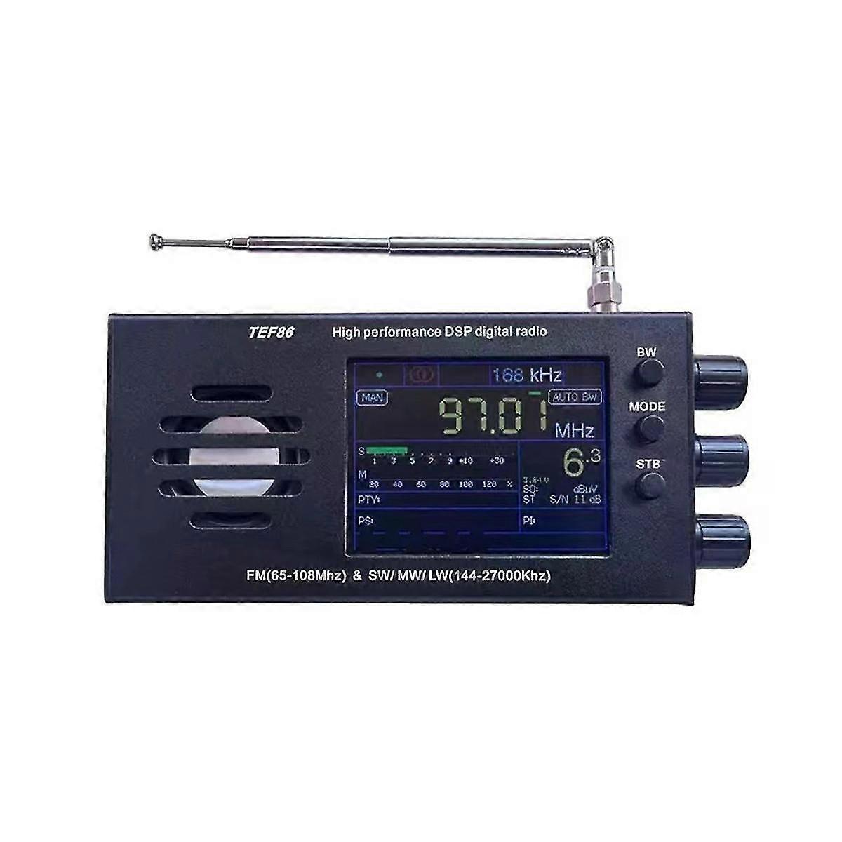 TEF6686 FM(65-108Mhz)&SW/MW/LW(144-27000Khz) DSP Radio Receiver RDS with Battery