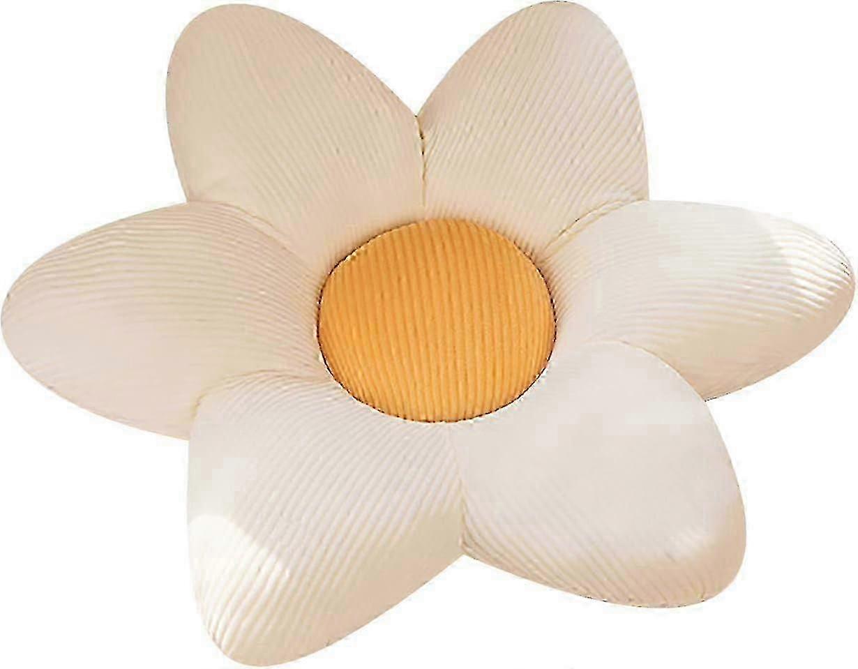 Flower Shaped Plush Cushion for Home Decoration and Office Use, Ideal for Loving Gifts (30 * 30, Off-White)