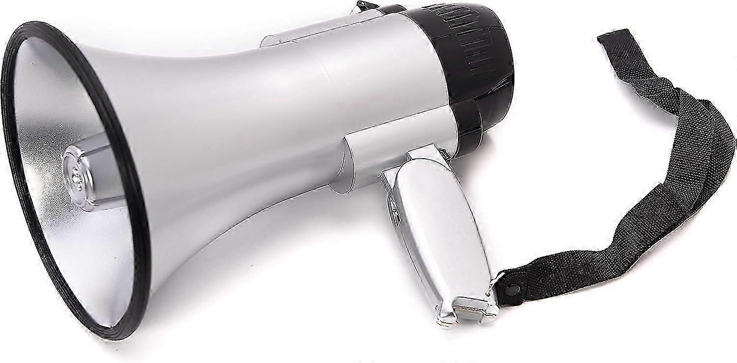 Portable Megaphone Bullhorn 30 watt Power with Built-in Music-Adjustable Volume -Strap Powerful and Lightweight