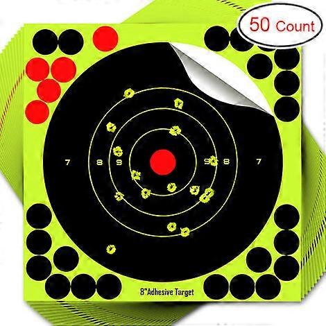 50x Shooting Targets Reactive Splatter Adhesive Paper Target Fluorescent Yellow 20x20mm