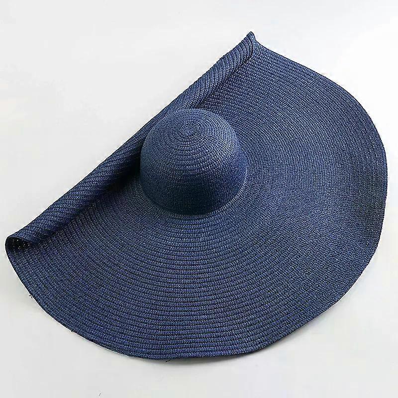 Oversized Wide Brim Sun Hat Travel Large UV Protection Beach Straw Hats Women's Summer Floppy Foldable Chapeaux