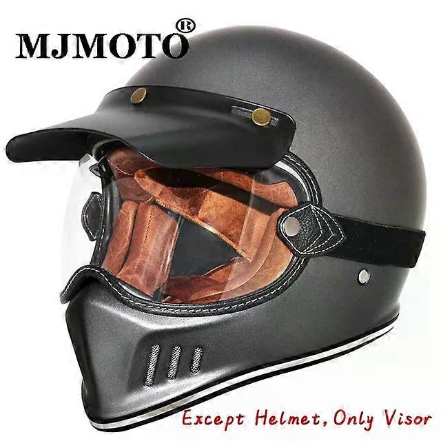 Retro gogle motocyklowe Kaski pełnotwarzowe Okulary soczewkowe Kask motocyklowy Soczewka z daszkiem bąbelkowym Nadaje się do SHOEI EX-ZERO Simpson RYMIC itp