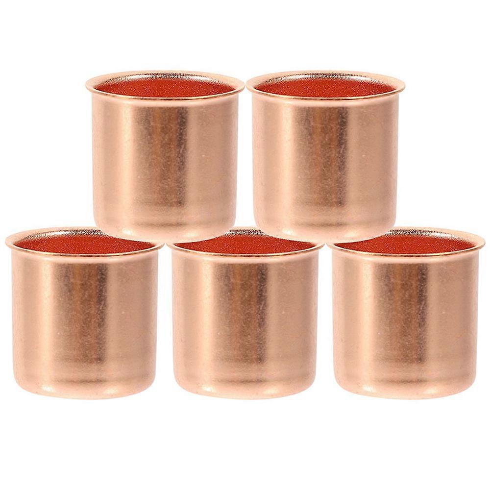 Tea Lights Holders Alloy Candlesticks Prevent Wax Dripping Square Shape Home Decor 5Pcs