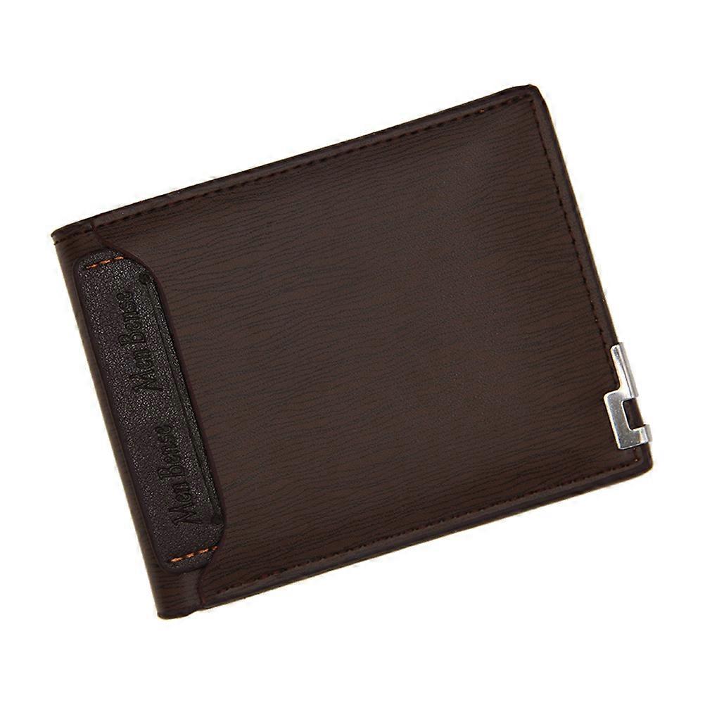 Sure! Here's a short, polished product description based on your input:
**Men's Short Paragraph Wallet – PU Bi Fold Card Holder**
This durable,