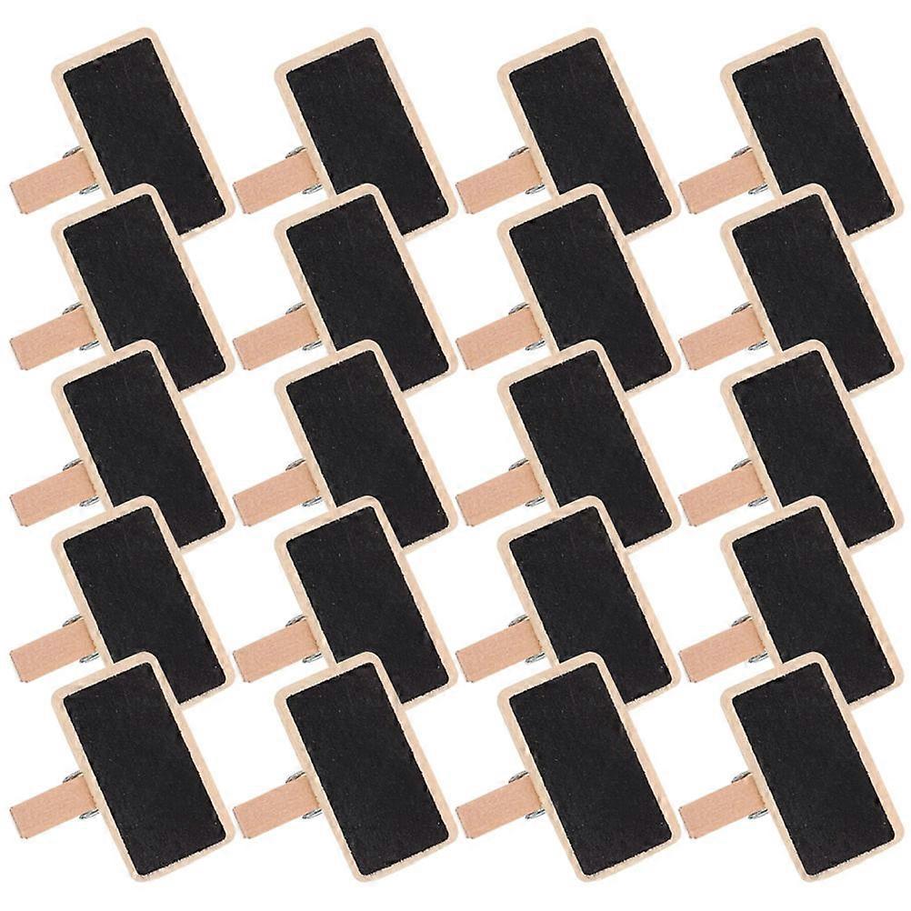 Mini Chalkboard Signs for Food Note Taking Compact Rectangular Wood 50Pcs