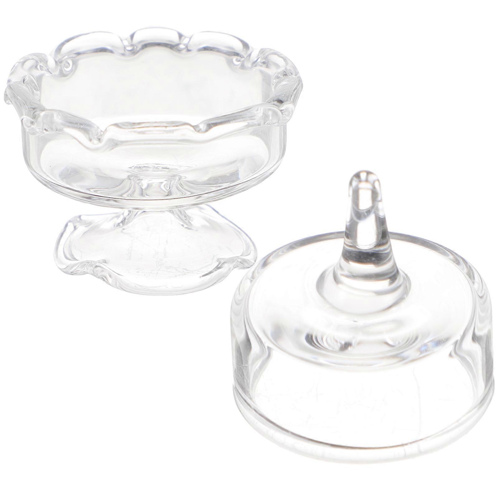 Mini Cake Domes Transparent Mini Cake Holder Household Simulation 2.6X2.2X2.2CM 1Set