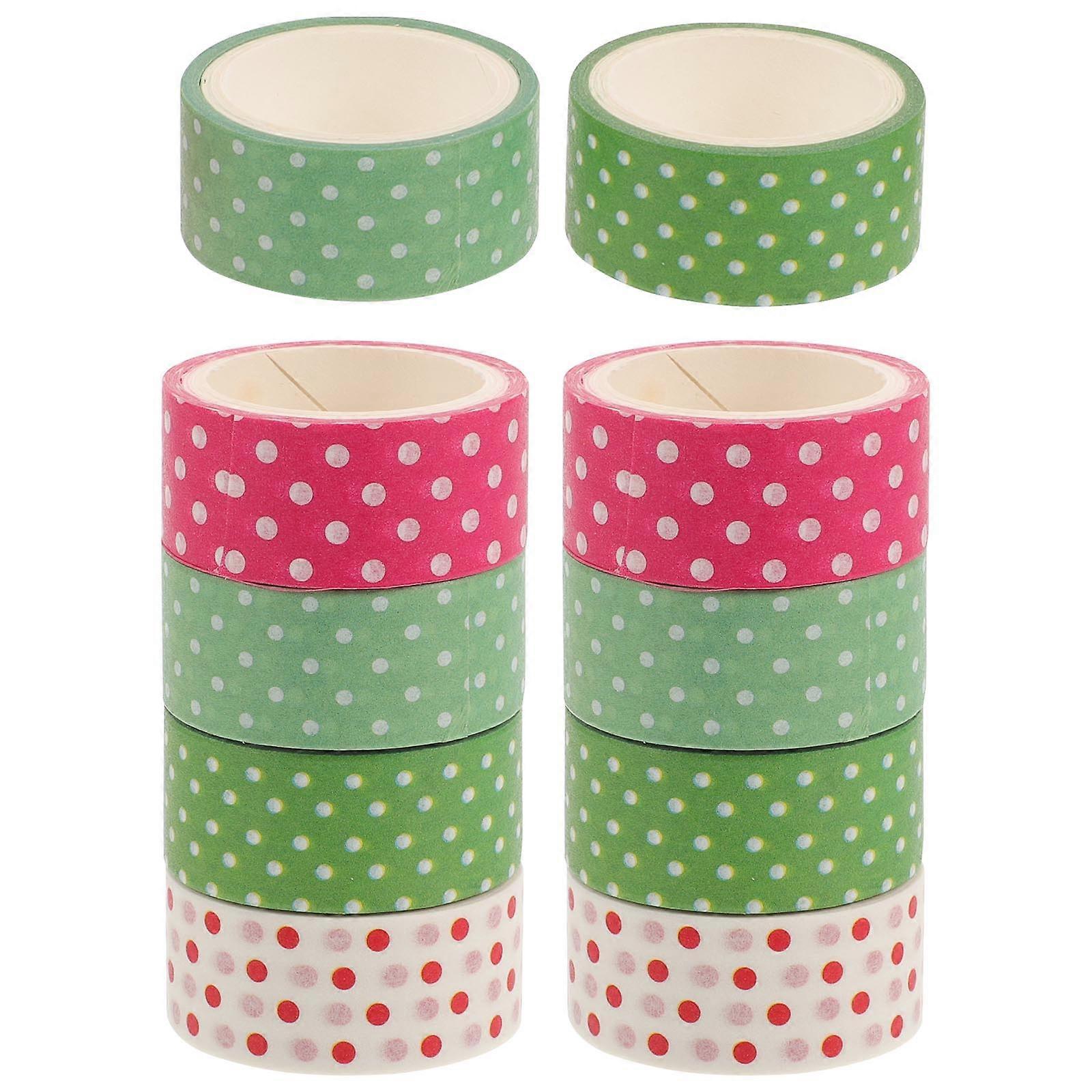 Kawaii Washi Tape Set Shop Use Assorted Color Washi Paper 10Pcs