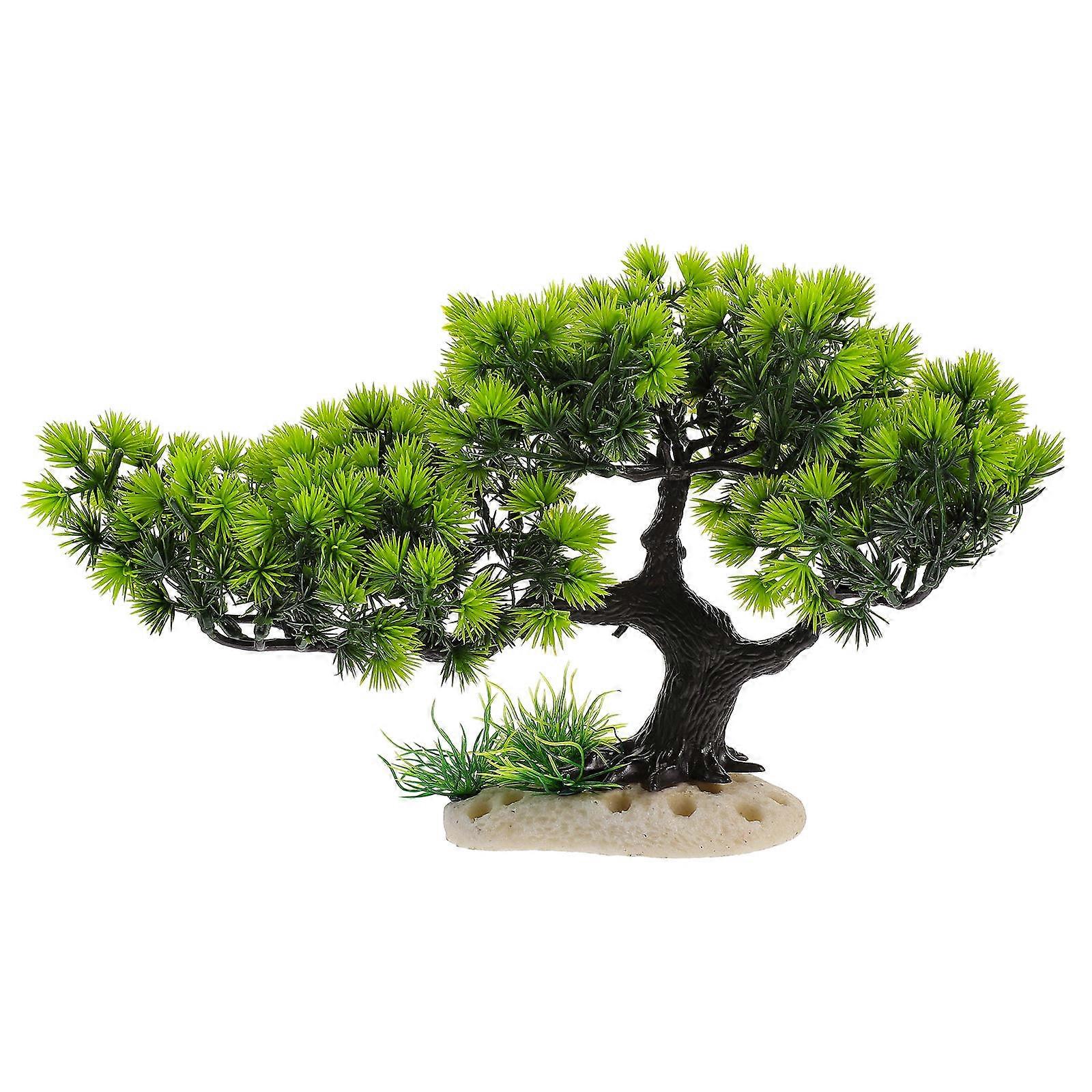 Decorations for Fish Tank Bonsai Tree for Fish Tanks Realistic Design 20x17cm Resin 1Pcs