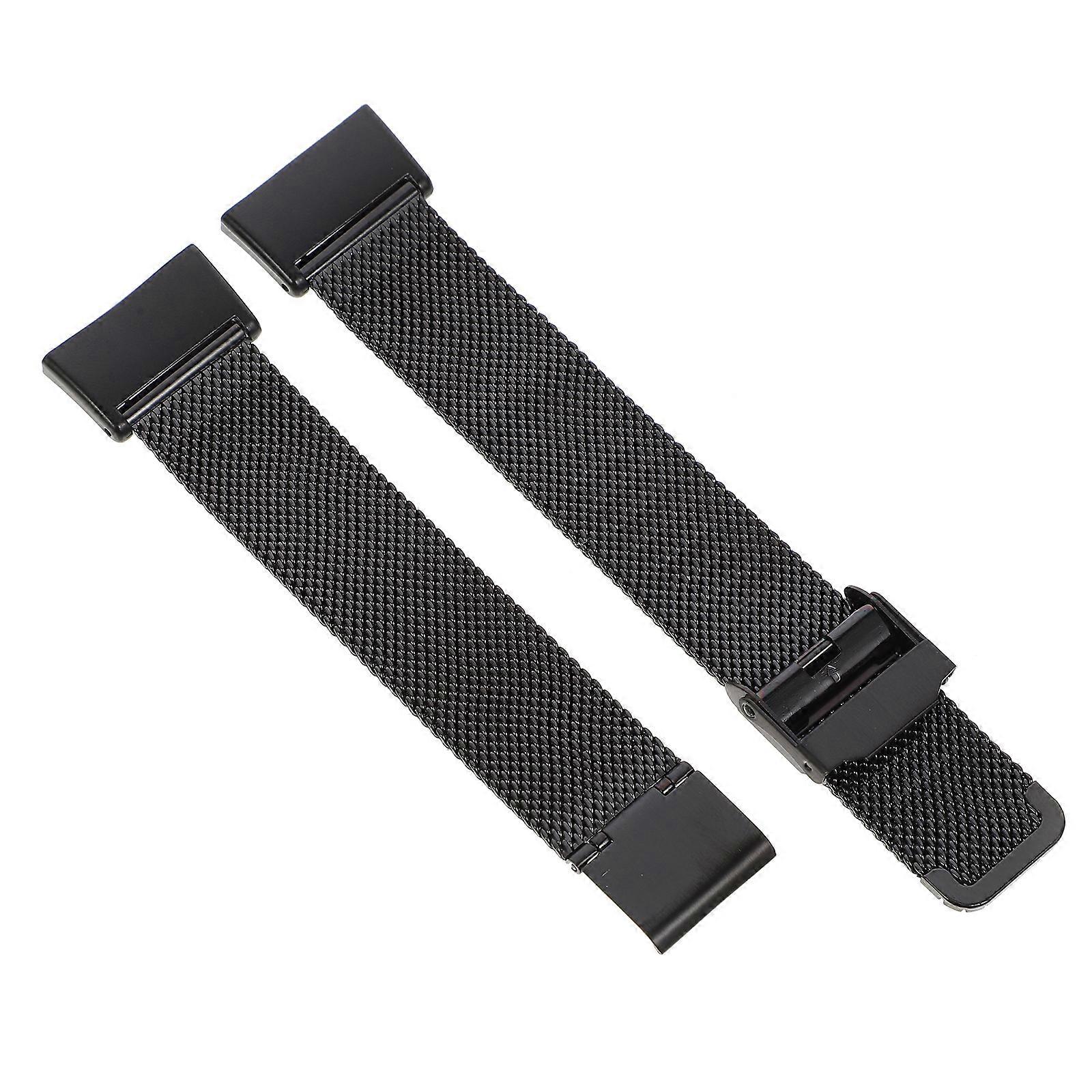 Stainless Watch Strap Professional Mesh Shape Black 23.5X1.8CM Comfortable Wearing Business Occasions 1Pack
