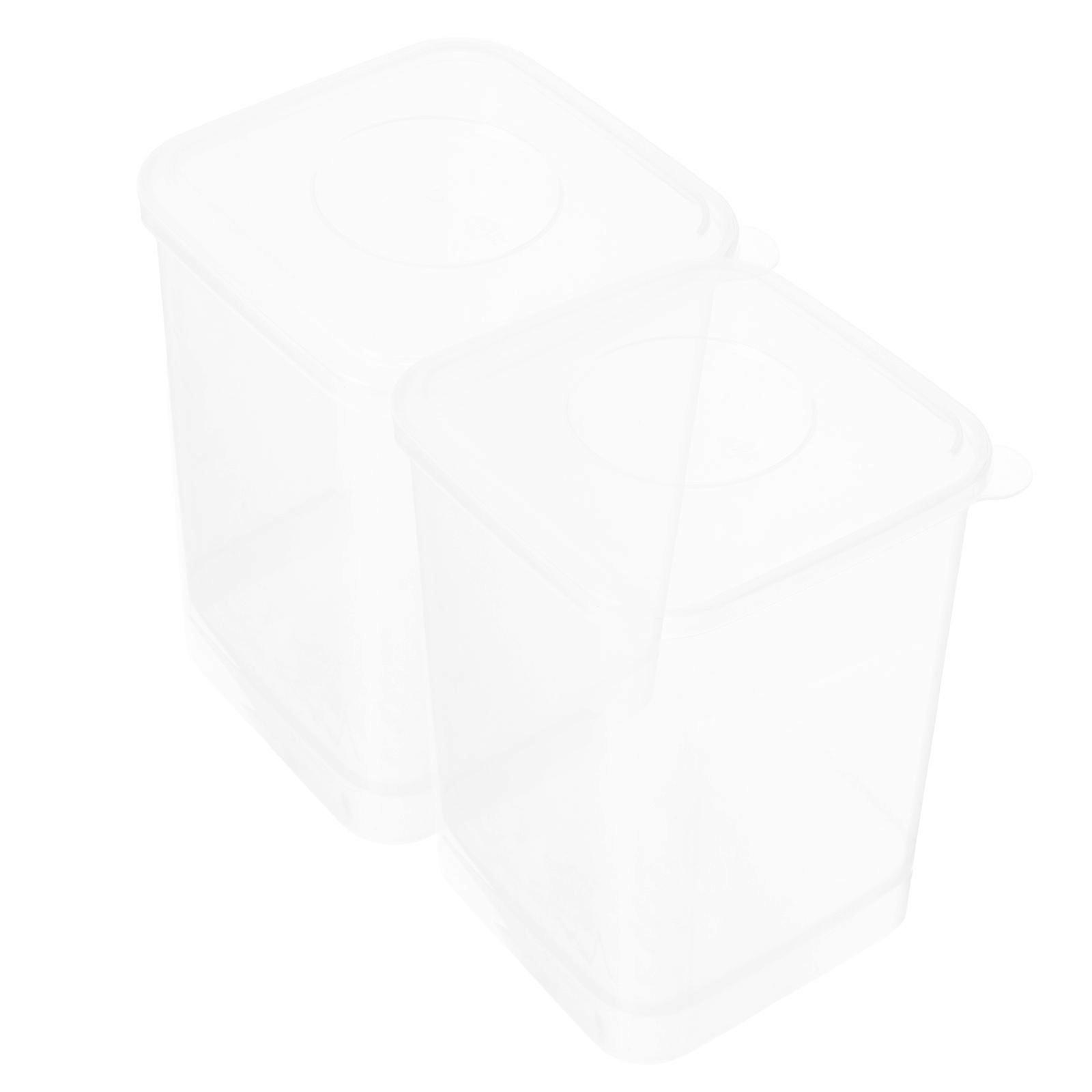 Clear Airtight Food Storage Containers with Lids 2 Pack Yogurt Keeper Boxes for Fermentation, Meal Prep, and Freshkeeping in Kitchen