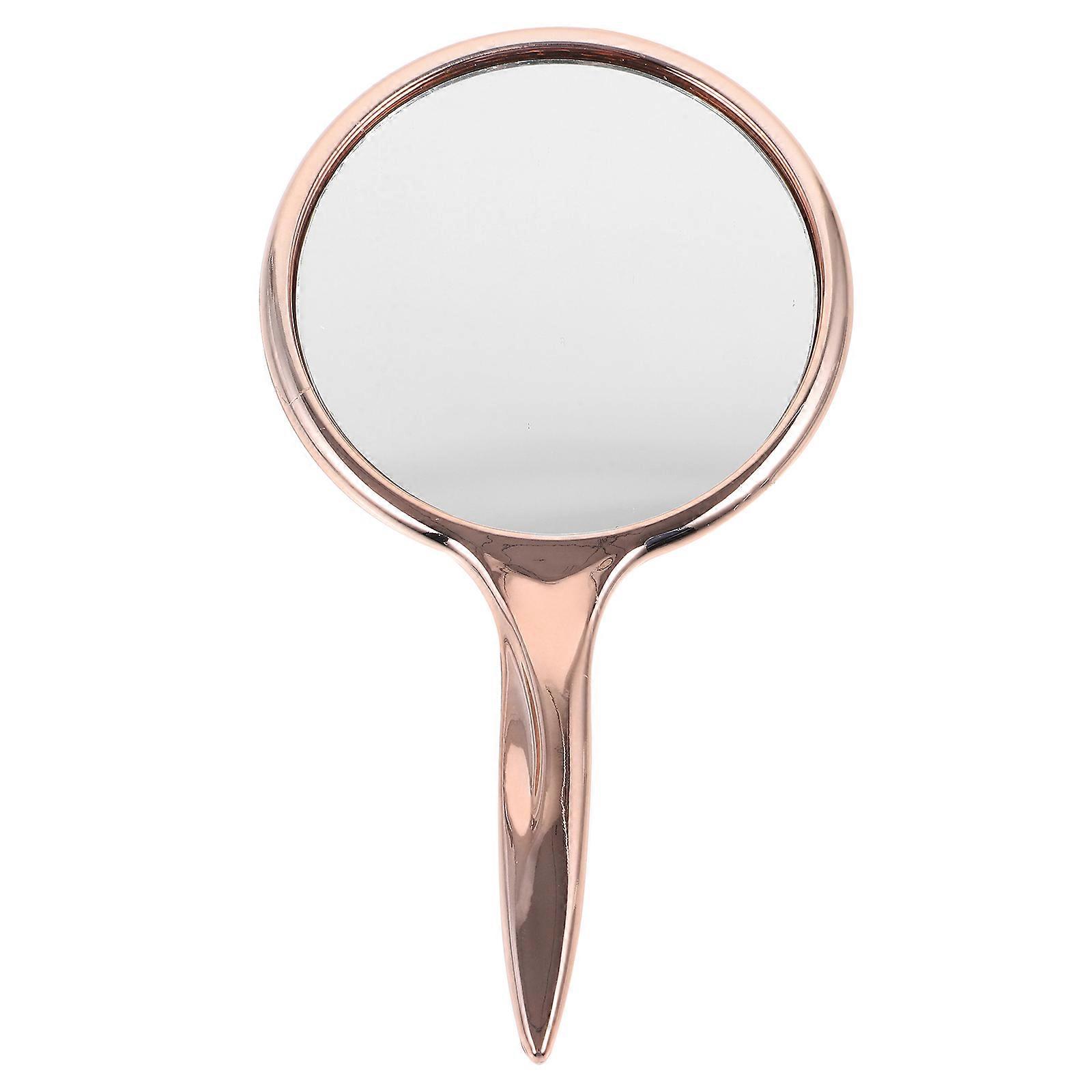 Portable Vanity Mirror Stylish Handle Makeup Mirror Round Purple Suitable For Everyday Use And Travel 1Pack