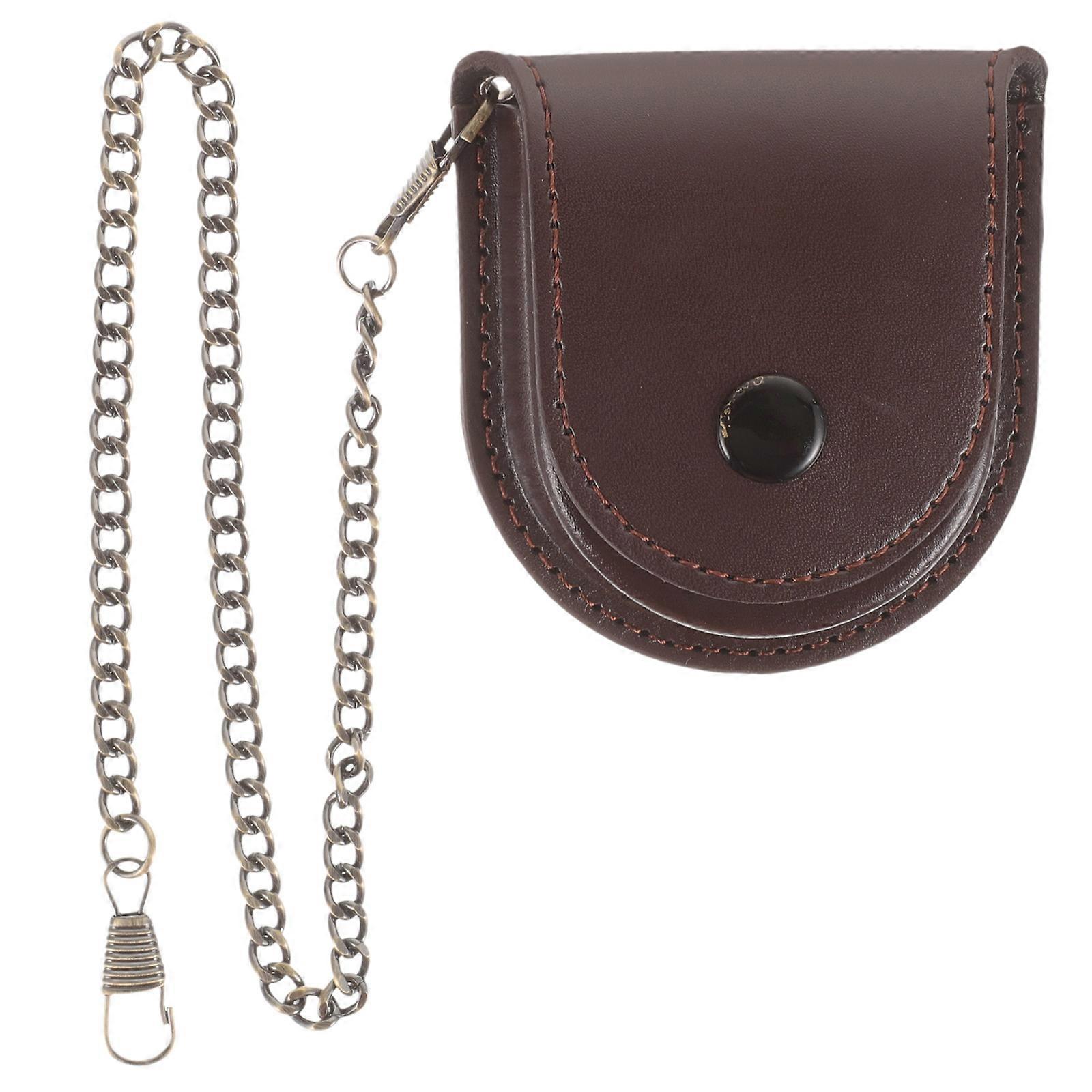 Here's a refined product description for your **Retro Pocket Watch Storage Pouch**:
**Retro Pocket Watch Storage Pouch – Durable PU Watch Bag for