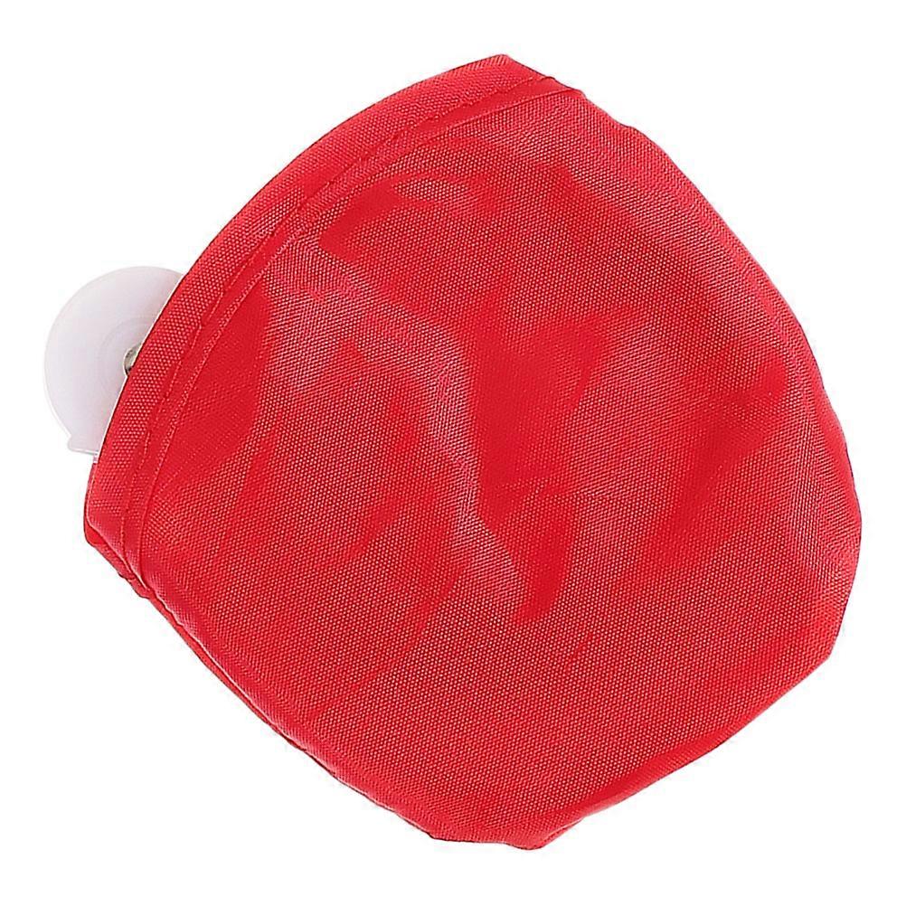 Portable Decorative Hand Fan Round Foldable For Outdoor Events Red Plastic 1Set