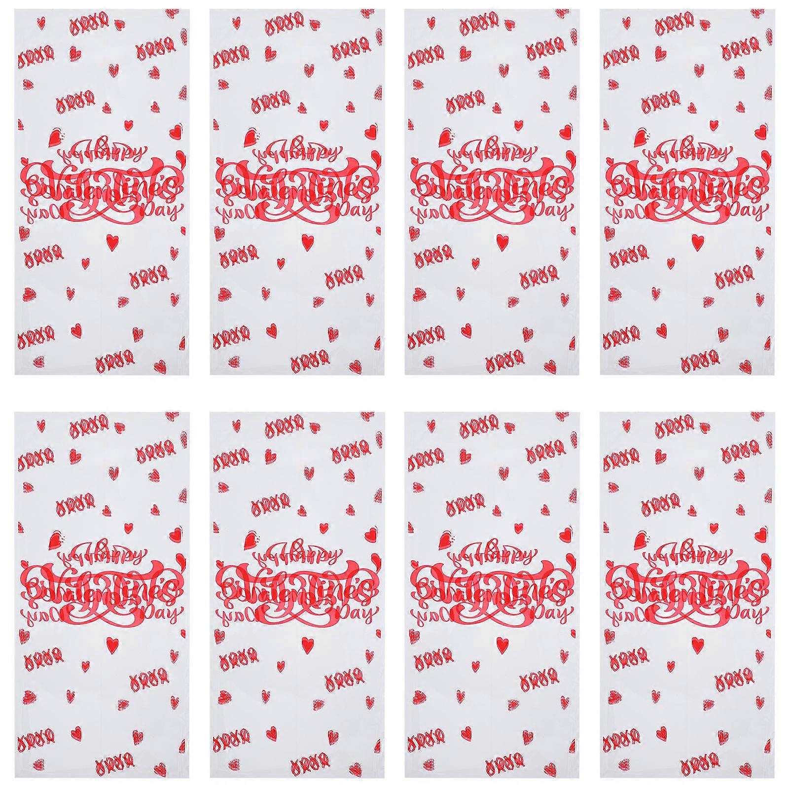 Dessert Bag Heart Shaped Candy Pouches For Snacks Red 27.50X12.50X0.02CM Bugs-Proof 50Set