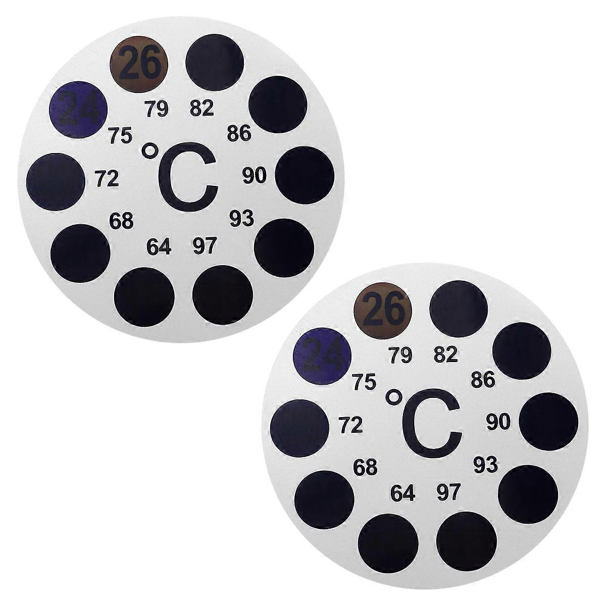 Fish Tank Temperature Sticker Sensitive to Temperature Changes Digital Temperature Sticker for Aquarium 2Pcs