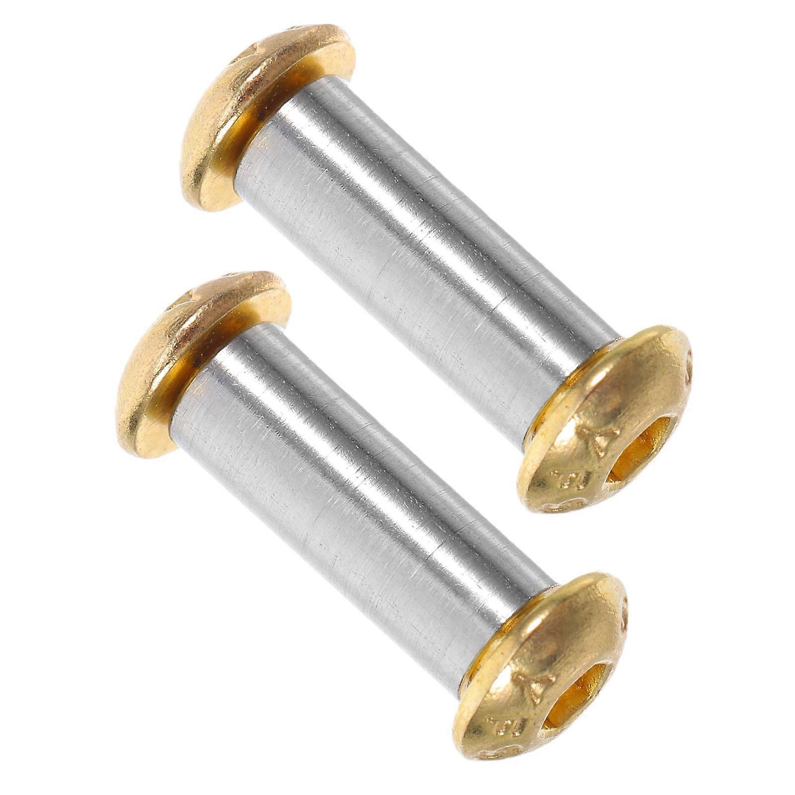 Power Handle Rivets Golden 180X040X040Cm Diy Making Enhancement Tool For Professional Makers Round Head 2Pcs