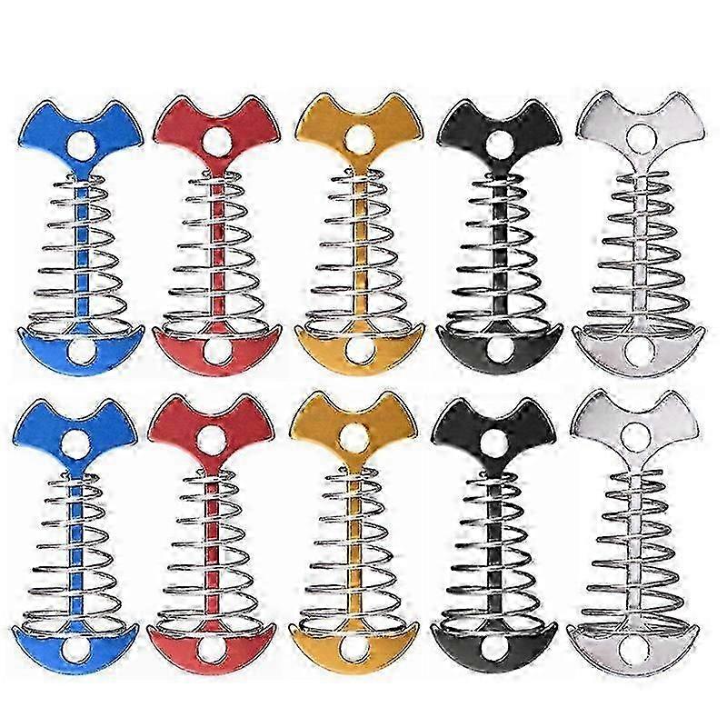 10Pcs Adjustable Tent Pegs for Camping Outdoor Awning Deck Fixing