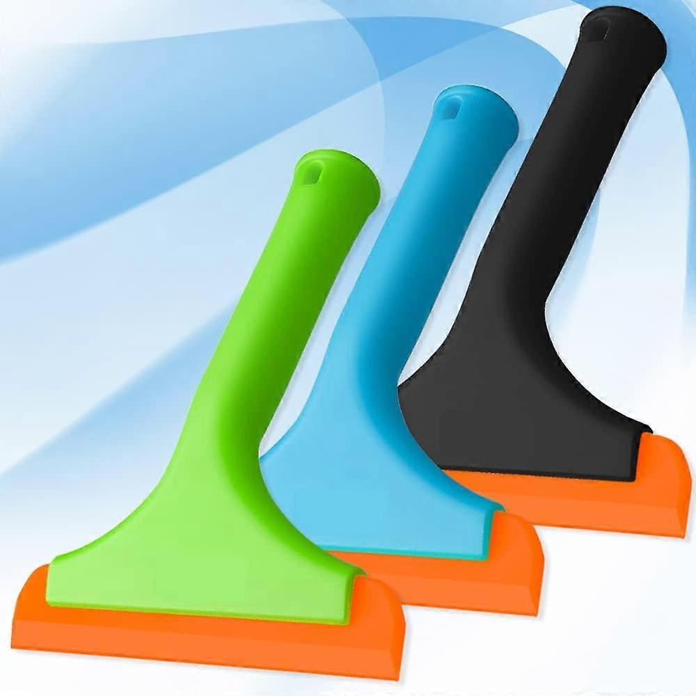 3-pack silicone window scrapers for cleaning car windows