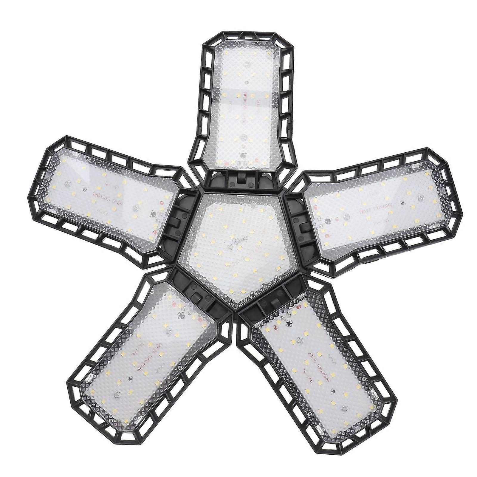 Garage Ceiling Light Five LED Panels for Illuminating Black Plastic 80W