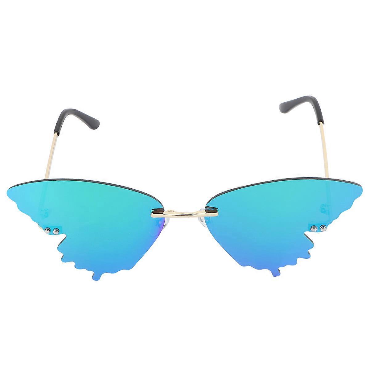 Lunettes de soleil à motif charmant pour les enfants portant des papillons verts en forme de mode Design Utilisation en plein air 1Pc