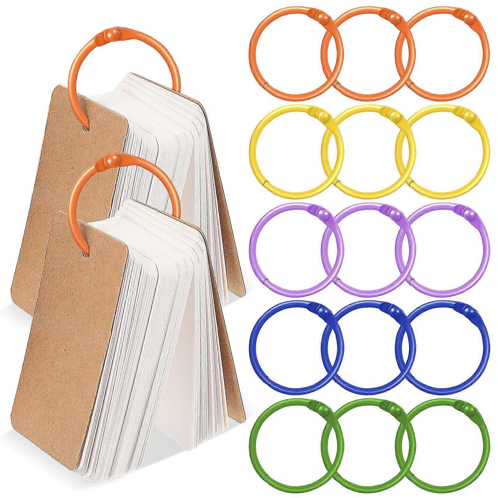 50pcs Colored Binding Rings Keychain Small Metal Rings for Organizing Planners, Index Cards & Crafts – Portable & Easy to Use for Students & Office