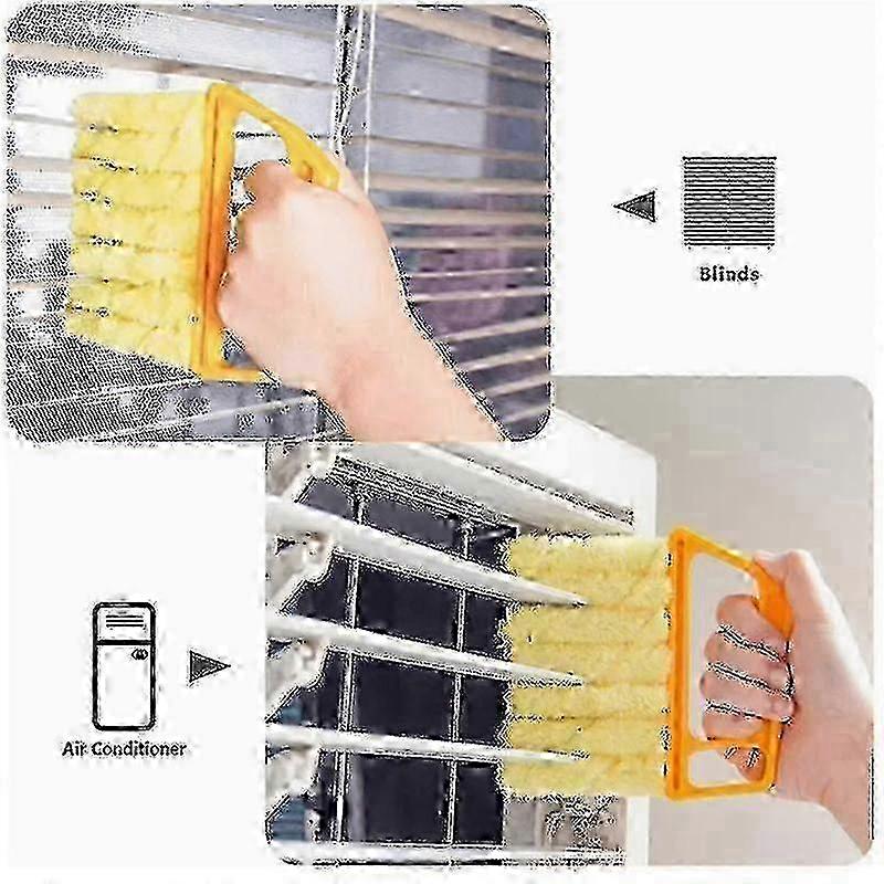 1 stk vaskbar mikrofiber vindusbørste for rengjøring av støv og persienner