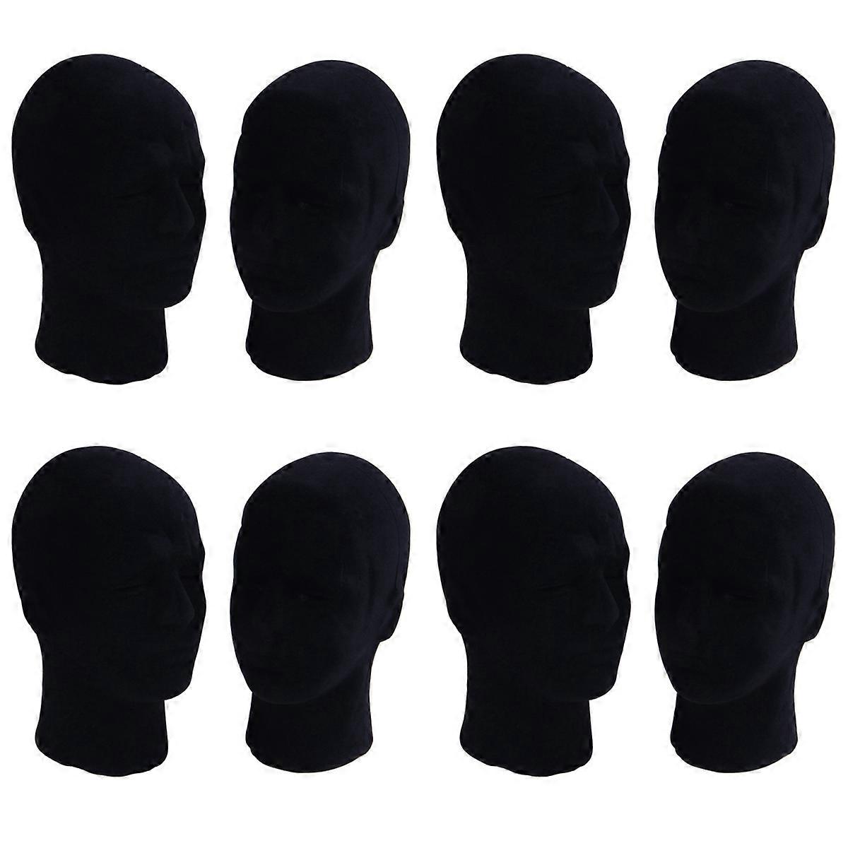 Black Foam Men Model Mannequin Head Dummy Stand Shop Display Hat